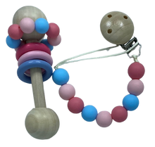 Load image into Gallery viewer, Rattle and Dummy Clip Set